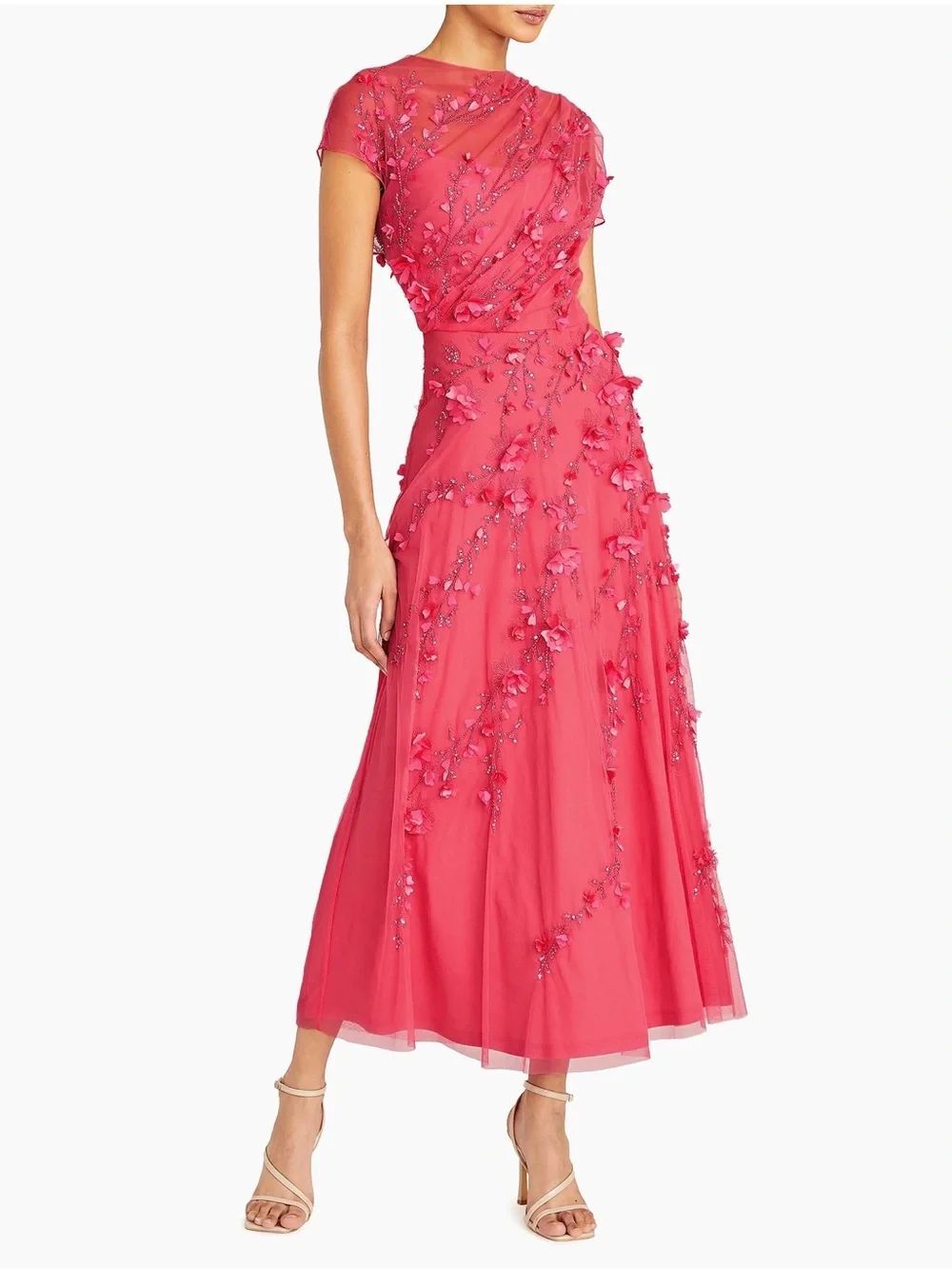 Theia Leona Sequin-Embellished Midi-Dress size 14